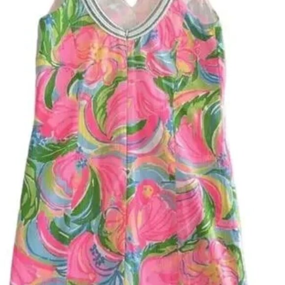 Lilly Pulitzer Tessa Shift Sz 00 Floral Multicol V Neck Embroid NWT FLASH SALE!! - Picture 7 of 9